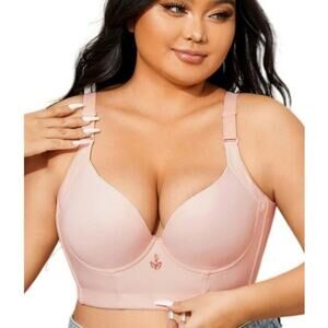 Xuvozta Push Up Bra for Women Deep Cup Bra Seamless Underwire Bra- 46C